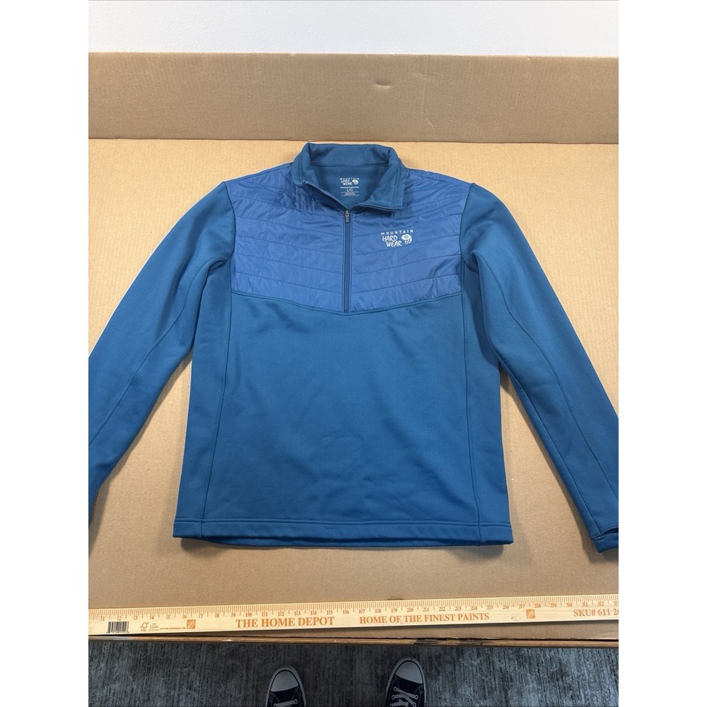The North Face Shirt Mens Large Blue 1/4 Zip Mock Neck Pullover Activewear Top